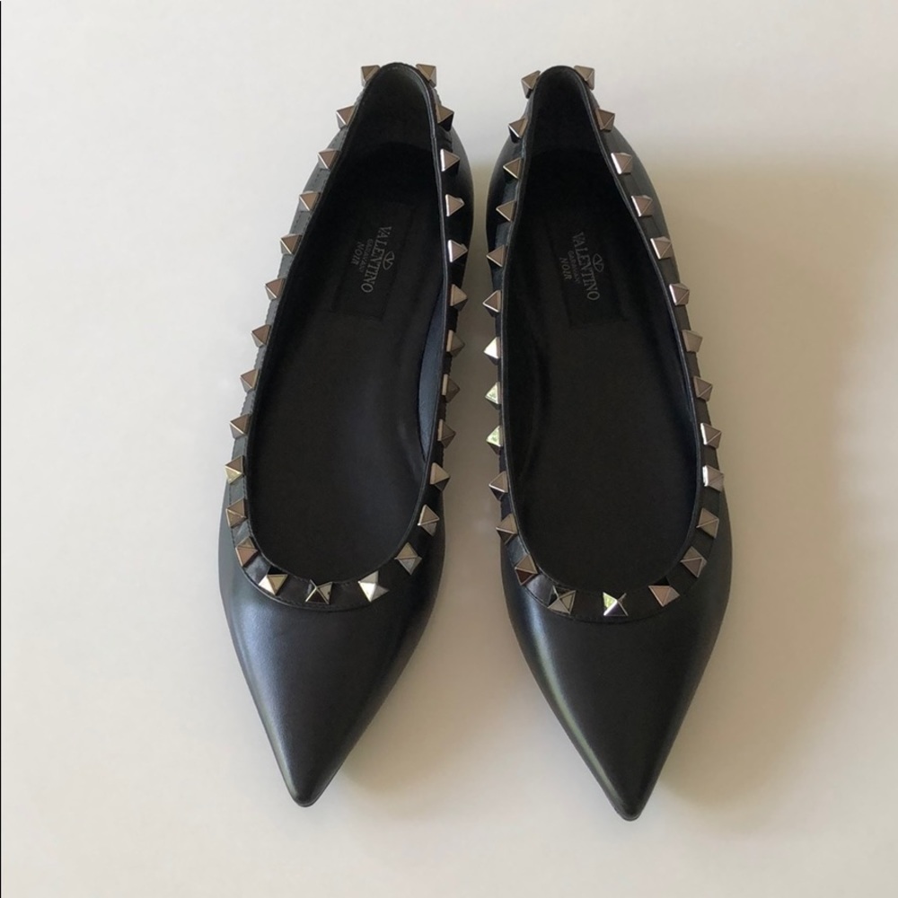 Valentino Garavani Rockstud Flats Black 37/7